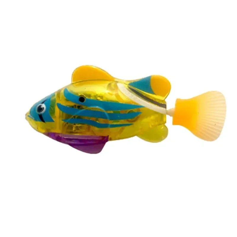 Cat Toy LED Inductive Interactive Swimming Robot Fish Toys Glowing Electric Fishs Stimulate Kitten Hunting Instinct Pet Products